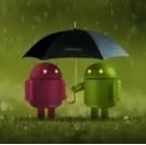 我撑着伞走在雨里